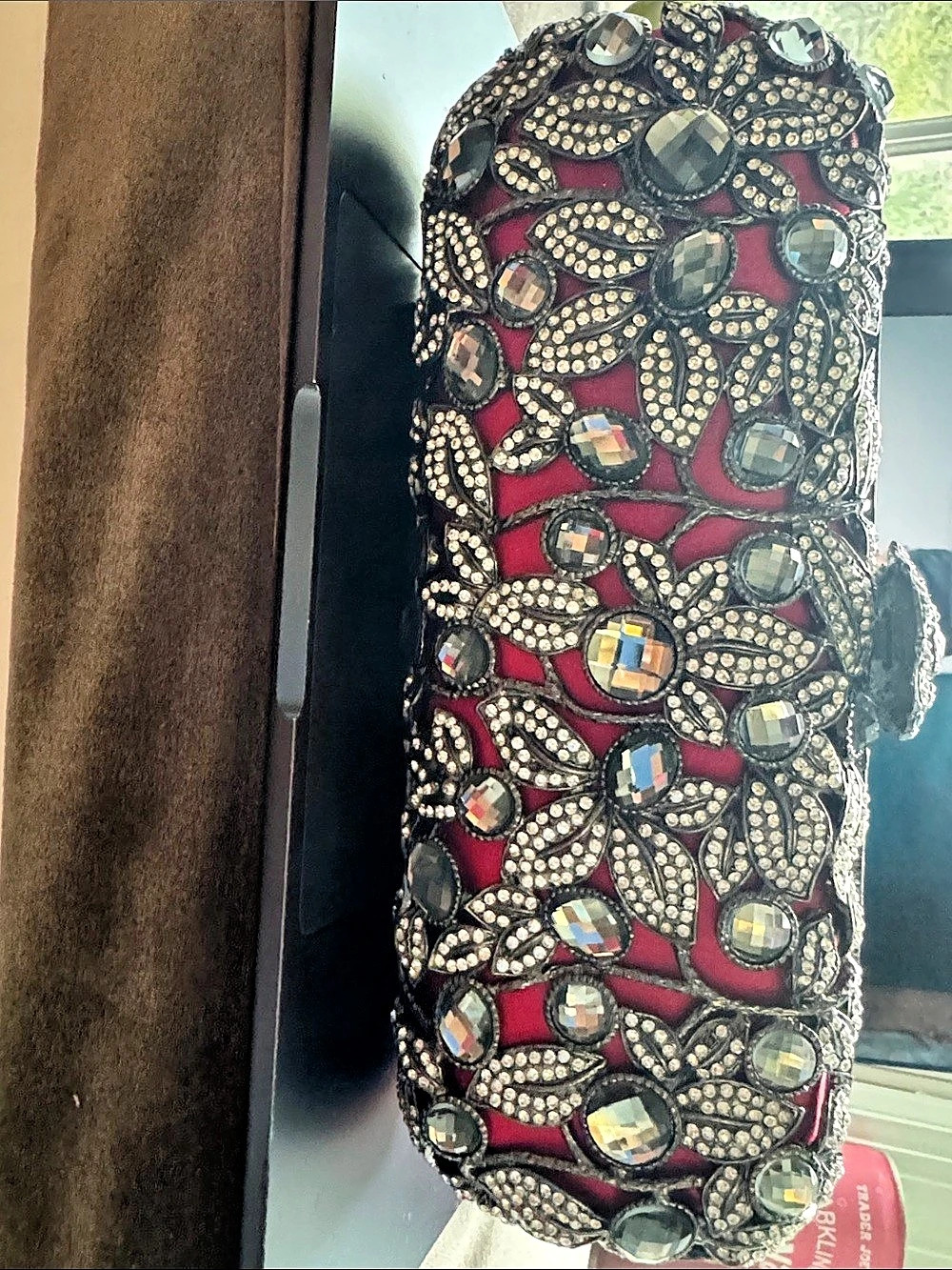 Embellished Red & Black and red Clutch